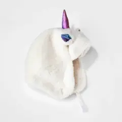 Toddler Girls' Unicorn Trapper Hat - Cat & Jack&trade; White