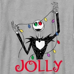 Boy's The Nightmare Before Christmas Jack Jolly Christmas Lights T-Shirt