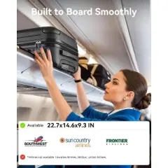 Carry On Luggage with Spinner Wheels,Lightweight Hardside Suitcase with TSA Lock,Airline Approved Luggage