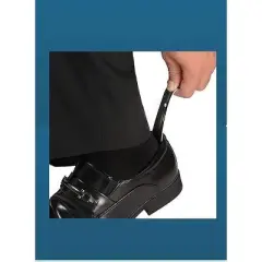 Comfy Clothiers 16.5-inch - 42cm Long Handled Metal Shoe Horn, 1 pack, Silver