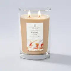 19oz Glass Jar Caramel Latte Candle - Home Scents