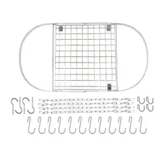 Range Kleen Black Enameled Steel Oval Hanging Pot Rack: Ceiling Kitchen Organizer, Pot Hanger, 1 Year Warranty