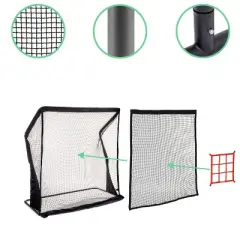 GoSports 7 ft x 7 ft ELITE Baseball & Softball Practice Hitting and Pitching Net with Steel Frame