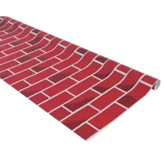 4pk 4'x12' Fadeless Bulletin Board Art Paper Tu-Tone Brick - Pacon: Teaching Aid, Classroom Decor, Grades 1-10