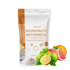 Sea Salt Fizzy Deconstructed Pampered Body Bath Bomb &ndash; Hydration & Relaxation, Made in USA-IN-1035
