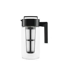 Takeya 1 Quart Patented Deluxe Cold Brew Coffee Maker - Black: Hand Wash, Plastic, 1 Year Warranty, Coffee Accessories