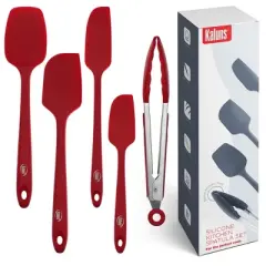 Kaluns Silicone Spatula and Tong Set, 5 Piece Set