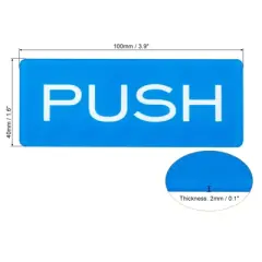Unique Bargains Acrylic Self-Adhesive Home Hotel Push Pull Door Sign 8 Pcs