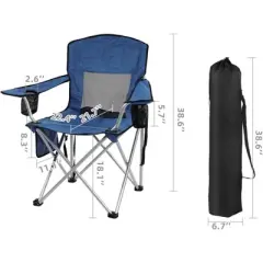 Gulches Camping Chair - Portable Folding Outdoor Chair with Armrests, Cup Holder & Carrying Bag for Camping, Beach & Beyond