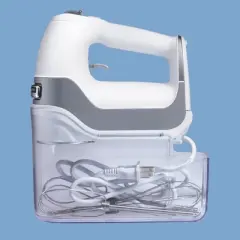 Hamilton Beach Professional 5-Speed Hand Mixer - White: Handheld Kitchen Mixer, Dishwasher-Safe, 120W, Metal, 5-Year Warranty