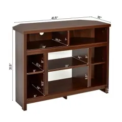Costway Corner TV Stand Entertainment Console Center W/Adjustable Shelves