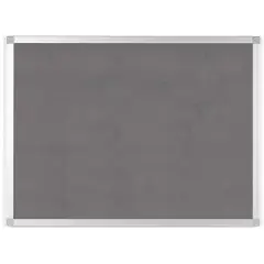 Bi-silque - Ayda - Fabric 24"W Bulletin Board - Gray - 0.5 x 24 - 1 Each
