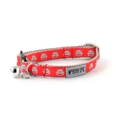The Worthy Dog Sock Monkey Breakaway Adjustable Cat Collar