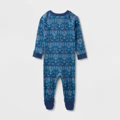Baby Hanukkah Ribbed Holiday Matching Family Footed Pajama - Wondershop&trade; Blue