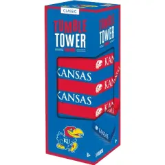 MasterPieces Real Wood Block Tumble Towers - NCAA Kansas Jayhawks