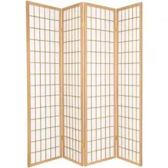 4 Panel Room Divider Natural - Ore International