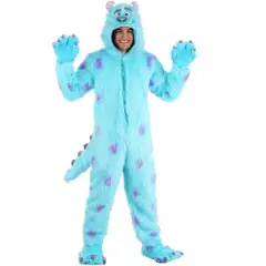 HalloweenCostumes.com Adult Disney Monsters Inc Sulley Halloween Costume | Adult Blue Monster Jumpsuit