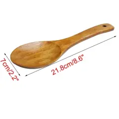 Unique Bargains Wooden Kitchen Non-stick Heat-resistant Tableware Rice Spoon