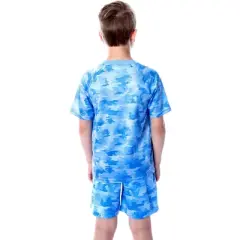 DC Comics Boys' Justice League Digital Camo Superman 2 PC Pajama Set Blue