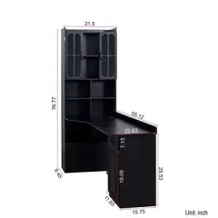 Sapphtopaz Modern Home Office Desks Computer Desk with Hutch Writing Desk Gaming Desk Office Desk for Home Office