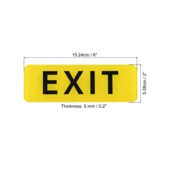 Unique Bargains Waterproof Self-Adhesive Decor Home Business Exit Sign 2 Pcs