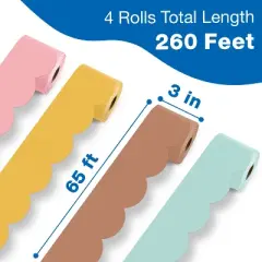 Carson Dellosa Education 65' Boho Sunset 4 Pack Rolled Bulletin Board Border Set (4 rolled borders)