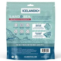 Icelandic+ Land & Sea Wild Caught Cod Skin & Freeze-Dried Beef Liver