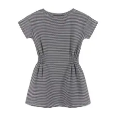 Andy & Evan Toddler Striped Butterfly Dress Black, Size 2T