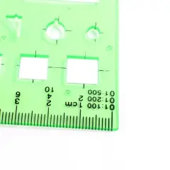 Unique Bargains Drafting Drawing Structure Construction Stationery Scale Template Ruler Green