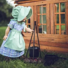 The Queen's Treasures 18 Inch Doll 3 Piece Purple and Green Prairie Dress