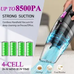 WHALL Cordless Handheld Vacuum, 8500PA Wet/Dry Portable for Home