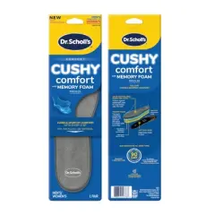 Dr. Scholl's Cushy Comfort Memory Foam Insole, Trim to Fit - Unisex - M Shoe Size 7-13, W Shoe Size 5-10 - 1 Pair