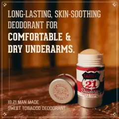 18.21 Man Made Octane Aluminium-Free Men's Natural Deodorant, Sweet Tobacco