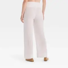 Smocked Wide Leg Gauze Maternity Pants - Isabel Maternity by Ingrid & Isabel&trade; White