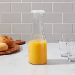 32oz Glass Carafe with Lid - Threshold&trade;: Dishwasher-Safe Juice Container, Traditional Style, Cold Beverage Server