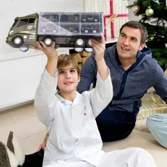 Fun Little Toys 12-in-1 Army Carrier Toy Truck with Sound 13pc