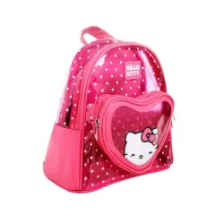 Hello Kitty Heart 10" Pink Polka Dot Women's Mini Backpack