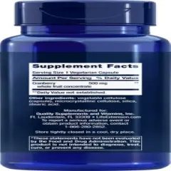 Cran-Max 500mg (Replaced upc 737870490067) by Life Extension  -  60 Capsule