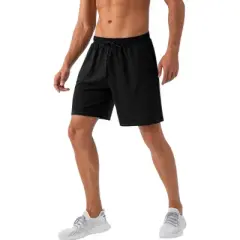 Anna-Kaci Active Men's Lightweight Athletic Training Shorts with Elastic Waistband and Adjustable Drawstring Fit