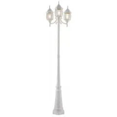 Noma Triple-Head Outdoor Weather Resistant Lamp Post Lantern w/ Real Glass