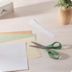 U Brands 8" U-Eco Stainless Steel Ergonomic Scissors Grass