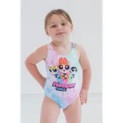 Powerpuff Girls Blossom Bubbles Buttercup One Piece Bathing Suit Little Kid to Big Kid