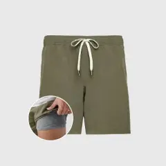 Men's Military Green Active Quick Dry Shorts with Liner - True Classic