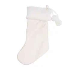 C&F Home White Christmas Snowflake Stocking