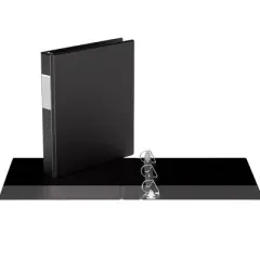 Davis Group 6pk 1" Premium Economy Round Ring Binders Black: Hard Cover, 225 Sheet Capacity, 2 Pockets, Polypropylene