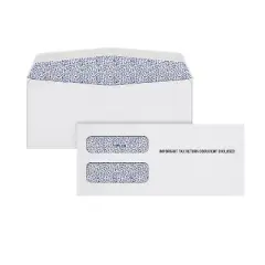 TOPS Security Tinted Double Window 1099 Tax Form Envelope White 100/Pack (S1099-3E)