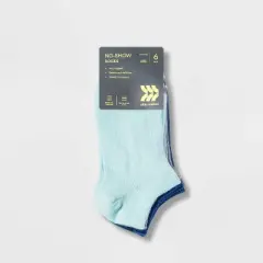 Women's Lightweight Mesh Striped L-Band 6pk No Show Athletic Socks - All in Motion&trade; 4-10