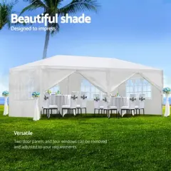 Dexmalle Outdoor Party Wedding Tent Canopy Heavy Duty Gazebo with 5 Removable Sidewalls