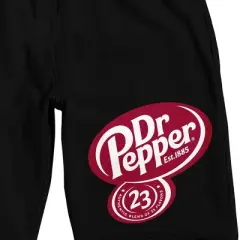 Dr Pepper 23 Logo Men's Black Sleep Pajama Shorts