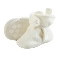 Little Treasure Baby and Toddler Cozy Fleece Booties, Cream